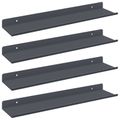 vidaXL Závesná polica 4 ks Antracit 40 x 8,5 x 2,5 cm Oceľ