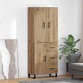 vidaXL Highboard 2 ks Remeselný dub 69,5 x 34 x 180 cm