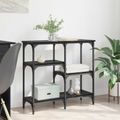 vidaXL Konzolový stôl Čierny dub 80 x 29 x 75 cm Kompozitné drevo