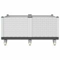 vidaXL Záhradný kvetináč s kolieskami biely 100x80x54 cm PP