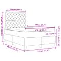 vidaXL Posteľ s pružinovým rámom s matracmi Ružová 120 x 200 cm Zamat