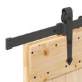 vidaXL Posuvné dvere NARVIK Prírodná a čierna 90 x 210 cm (213,5 cm)