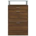 vidaXL Botník hnedý dub 63x24x104 cm spracované drevo