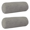 vidaXL Poťah na podložku 2 pcs HEERLEN Svetlosivá Ø 15 x 40 cm
