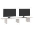 vidaXL Stojan na monitor biely 100x27x15 cm masívna borovica
