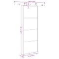 vidaXL Posuvné dvere s kovaním 76x205 cm ESG sklo a hliník