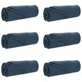 vidaXL Prikrývky na hodenie 6 ks Námornícka modrá 280 x 210 cm 4.74 kg