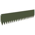 vidaXL Obrubník trávnika 10 ks 103 x 25 cm Oceľ Olivovo zelená