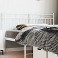 vidaXL Kovové náhradné čelo postele biele 140 cm