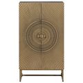 vidaXL Highboard Mosadzná 53,5 x 30 x 95 cm