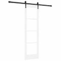 vidaXL Posuvné dvere 61 x 198,5 cm Masívne borovicové drevo a sklo