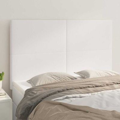 vidaXL Čelo postele biele 144x5x118/128 cm umelá koža