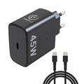 Rebeltec H1045 Sieťová nabíjačka 45W s káblom USB-C na USB-C 2m čierna