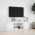 vidaXL TV stolík s LED biely 100x34x50 cm kompozitné drevo