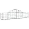 vidaXL Oblúkový gabionový kôš 200x30x40/60 cm pozinkované železo