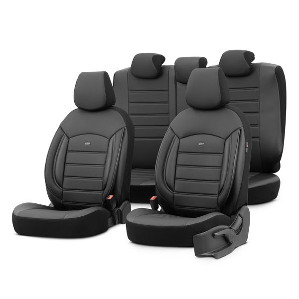 Sada autopoťahov OTOM INSPIRE 3501 BLACK ECO-LEATHER 3-ZIP
