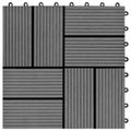 vidaXL Dlažba na terasu 11 ks Sivá 30 x 30 cm WPC