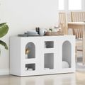 vidaXL Servírovacia skriňa ELST Vysoký lesk bielej 100 x 35 x 59 cm