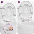 vidaXL WC sedadlo Biela 47 x 37 x 4 cm Duroplast