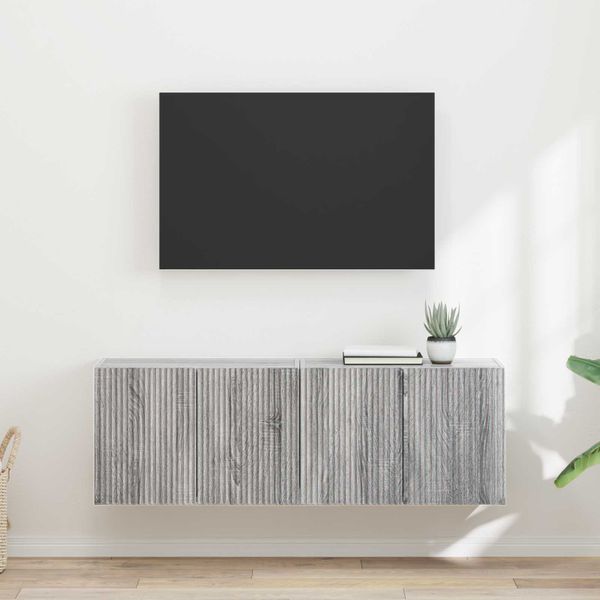 vidaXL TV nástenná skriňa Nástenný 2 pcs Sivý Sonoma 59,5 x 31 x 40 cm