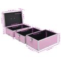 vidaXL Kufrík na make-up ružový 37x24x40 cm hliníkový