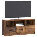 vidaXL TV skrinka Staré drevo 102 x 34,5 x 47 cm Kompozitné drevo