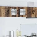 vidaXL Nástenný sklenený kabinet PORTO Staré drevo 80 x 31 x 40 cm