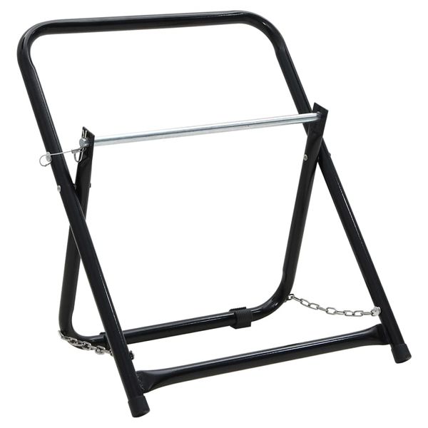 vidaXL Vozík na bubon na hadicu 48 cm 45 kg čierny práškovaná oceľ