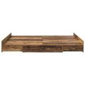 vidaXL Rám postele s úložným prostorem Staré drevo 135 x 190 cm
