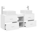 vidaXL Set kabinetov do kúpeľne 3 ks Biela 49,5 x 41 x 63 cm