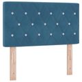 vidaXL Polohovací postel s matrací Tmavomodrá 80 x 200 cm Zamat