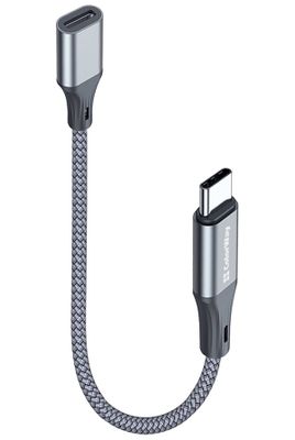 Colorway Adaptér USB-C na Lightning/ 17,5cm Adaptér, USB-C(M) na Lightning(F), PD až 60W, nylonový oplet, 17,5cm, sivý