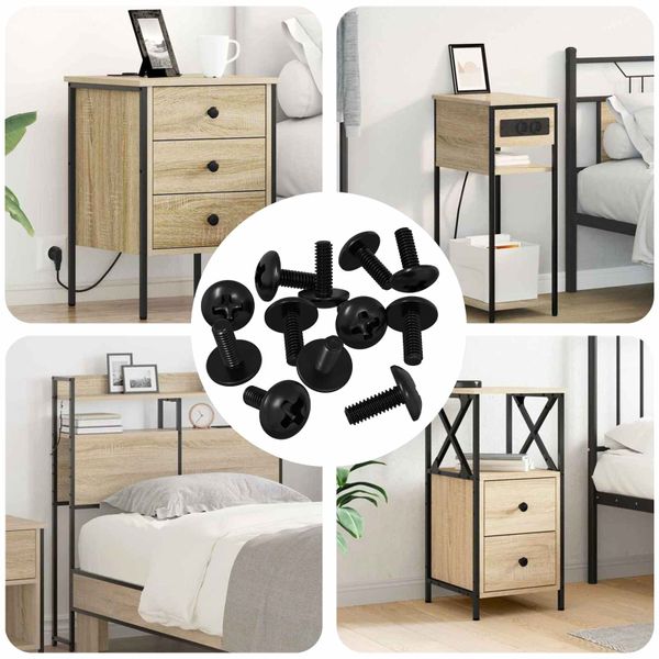 vidaXL Objímkové skrutky 8182 pcs Čierna M4 x 10 mm Železo