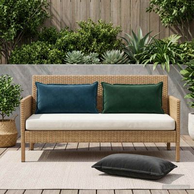 vidaXL Podložka s vankúšom HOUTEN 6 ks Čierna Zamat