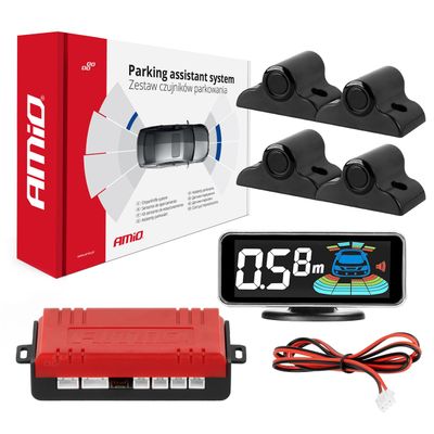 Parkovací asistent LED-GRAF 3D 4 senzory čierne TRUCK 19mm