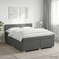 vidaXL Posteľ boxspring s matracom Tmavosivá 140 x 190 cm Látka