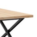 vidaXL Konferenčný stolík v tvare X 90x90x45,5 cm borovica a oceľ