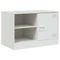 vidaXL TV skrinky 2 ks biele 67x39x44 cm oceľ