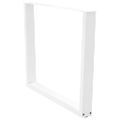 vidaXL Nohy k jedálenskému stolu v tvare V, 2 ks, biele, 100 x (72-73,3) cm, oceľ