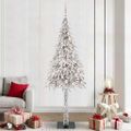 vidaXL Vianočný stromček s 300 LED-i Biela 210 cm PE a oceľ