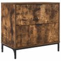 vidaXL Nočný stolík Tmavý dub 63.5 x 36 x 61 cm Kompozitné drevo