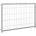 vidaXL Koterec pre psa strieborný 300x100x70 cm oceľ