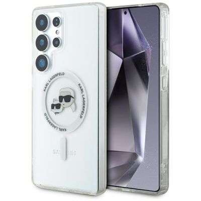 Karl Lagerfeld HC Magnetic IML Metal KC Heads puzdro pre Samsung Galaxy S25 Ultra biela