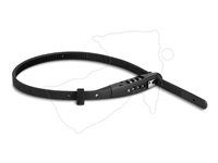 Káblová sťahovacia páska - s kombinovaným zámkom - 4.1 cm - čierna