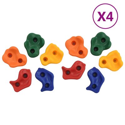 vidaXL Lezecké kamene 40 ks viacfarebné PE