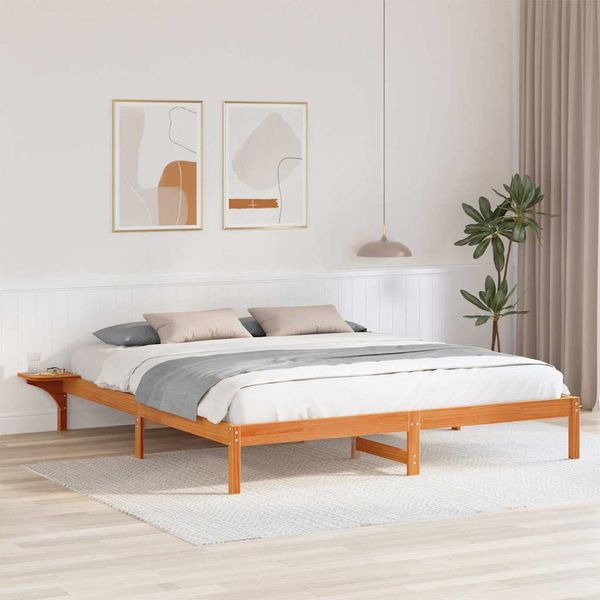 vidaXL Rám postele Včelí hnedý 180 x 200 cm Masívne borovicové drevo