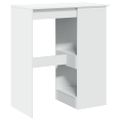 vidaXL Barový stôl s policami biely 90x47,5x103,5 cm kompozitné drevo