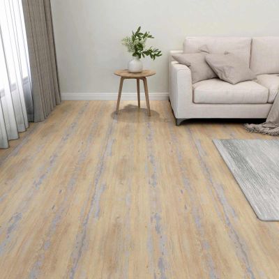 vidaXL Podlahové dosky 5,11 m² 55 pcs PVC Hnedá a šedá