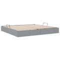 vidaXL Otomanový posteľný rám Svetlosivá 200 x 200 cm látka