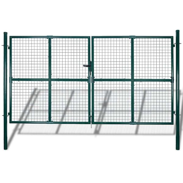 vidaXL Záhradná brána s pletivou, plot, dvere, stena, mreža 300x175 cm
